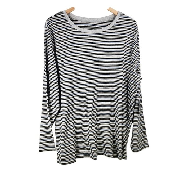 NEW Eddie Bauer‎ Womens Favorite Striped Crew Tee 3X Multicolor Cotton/Polyester - Picture 1 of 8